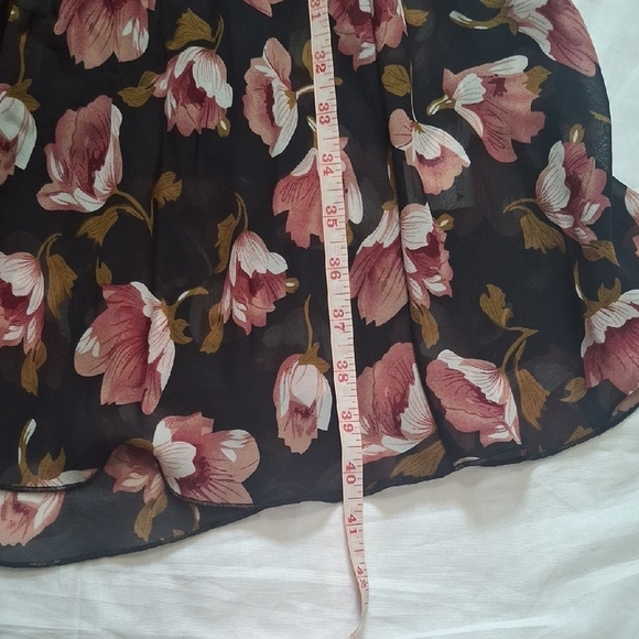 Indigo Rose Wome's Floral Midi Dress in Black and Pink Size PM - Picture 8 of 10